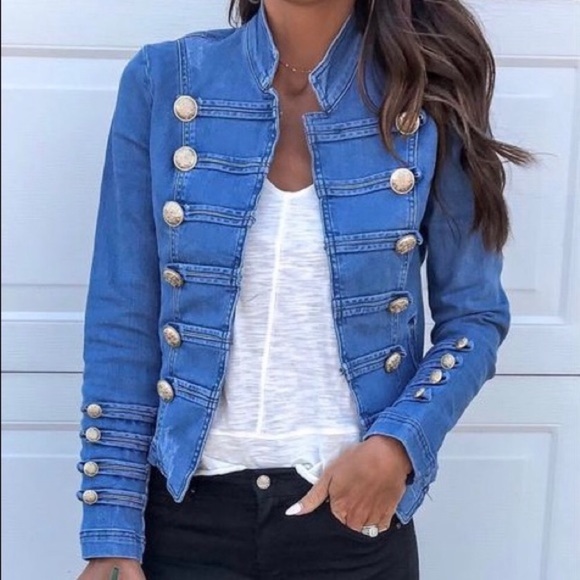 free people fitted military jacket